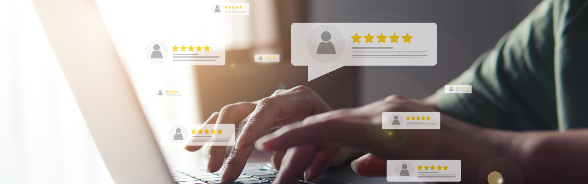 Customer review good rating concept